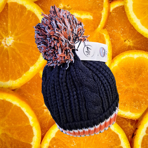 New 47 Idaho State Bangles‎ Tigers Orange and Black Pom Pom Knit Hat - Picture 5 of 6